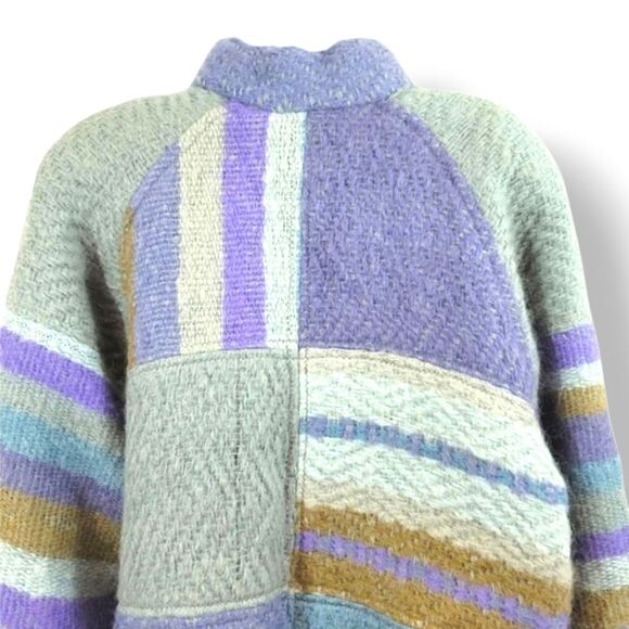 Vintage Miranda Roma Wool and Mohair Patchwork Sweater Knit Coat Size Small - Picture 5 of 9